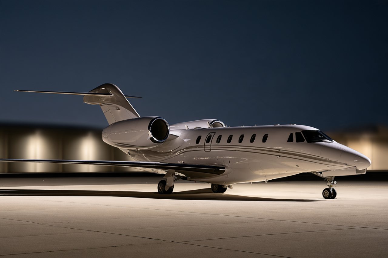 Representative photo of a Citation X — not the aircraft flying this leg