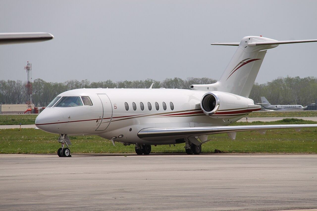 Representative photo of a Hawker 4000 — not the aircraft flying this leg