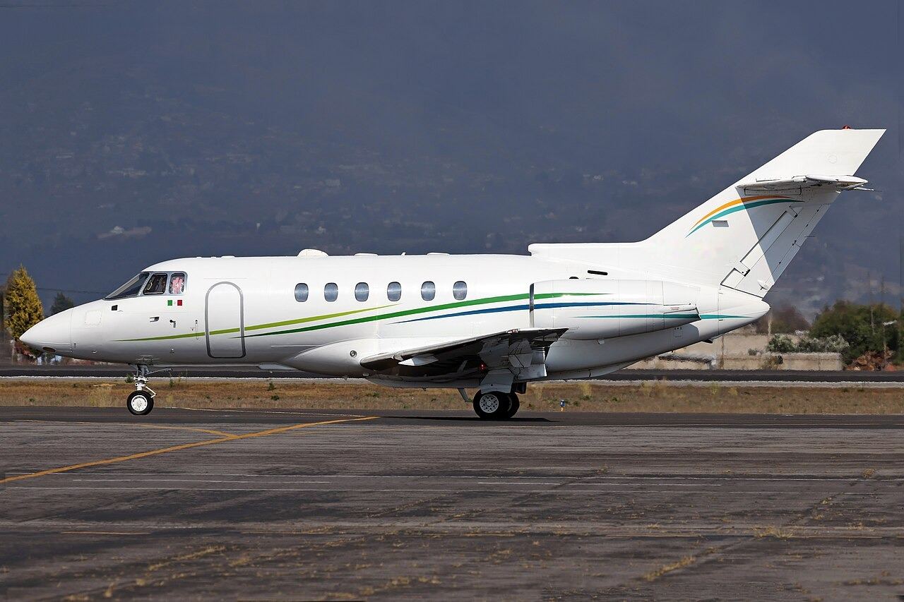 Representative photo of a Hawker 800XPI — not the aircraft flying this leg