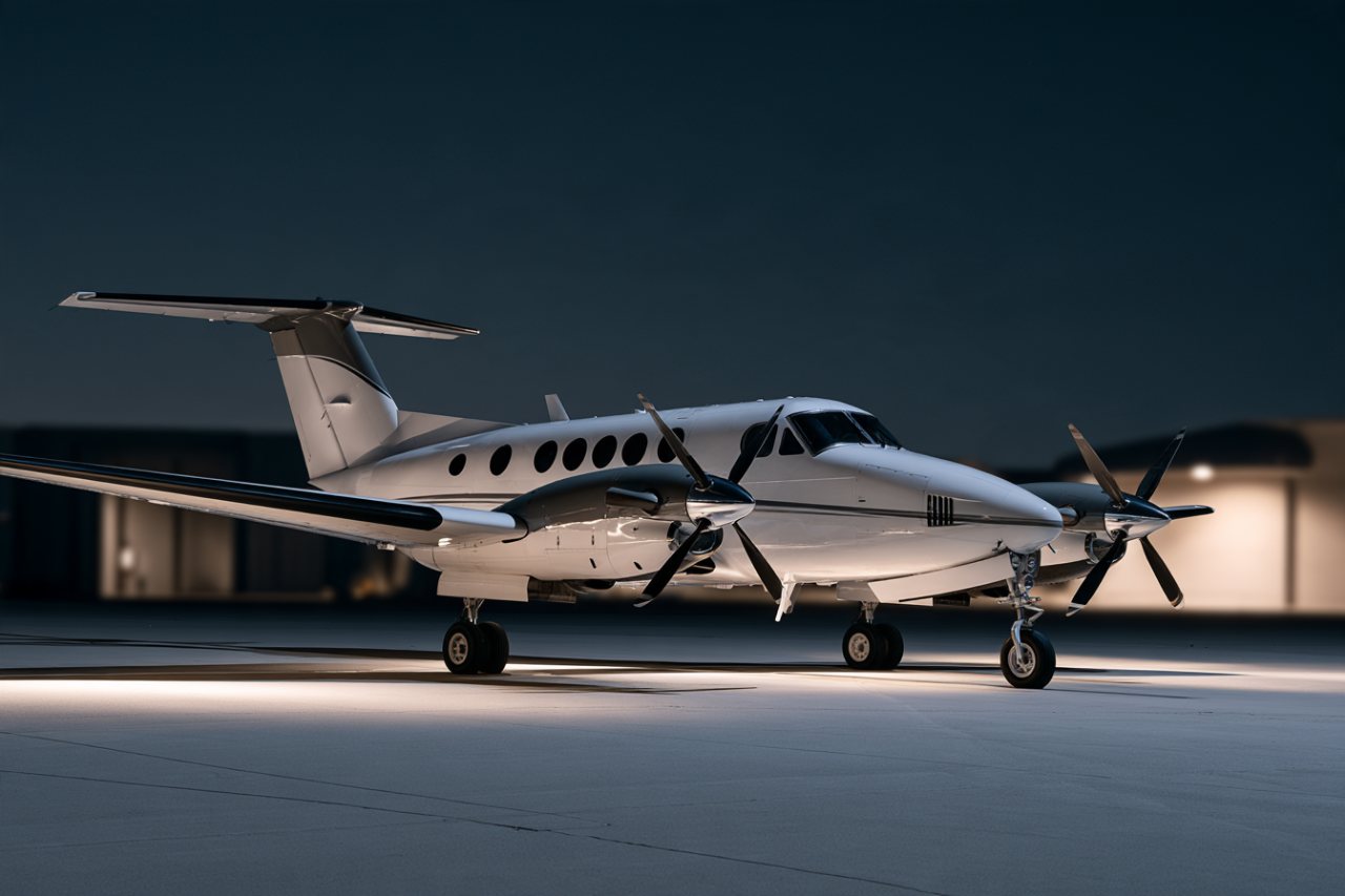 Representative photo of a King Air 200 — not the aircraft flying this leg