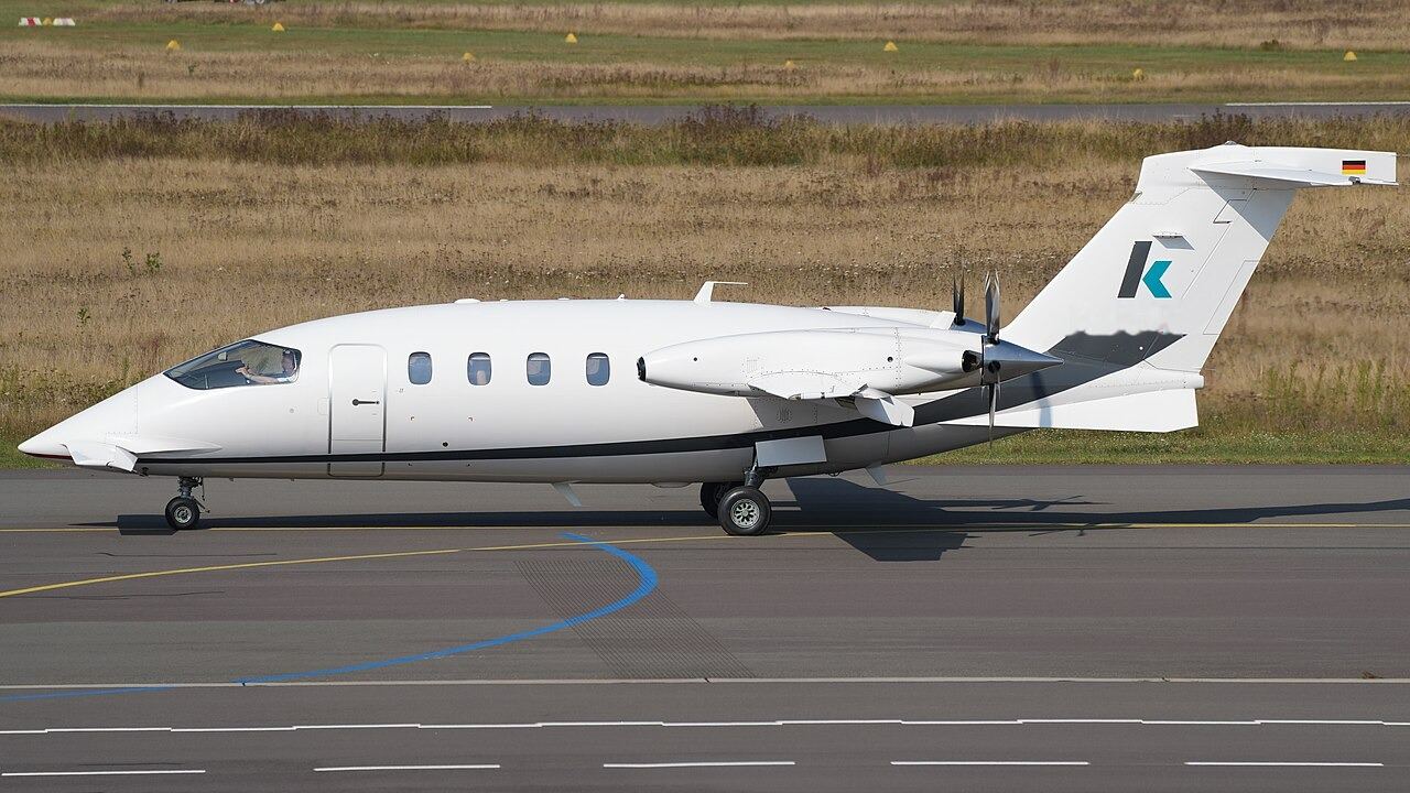Representative photo of a P.180 Avanti — not the aircraft flying this leg