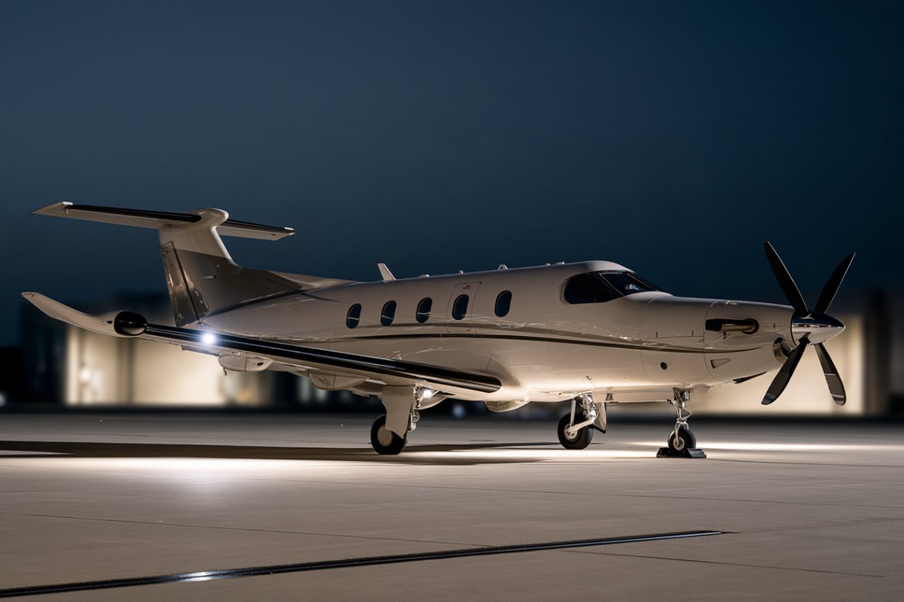 Representative photo of a PC-12 — not the aircraft flying this leg