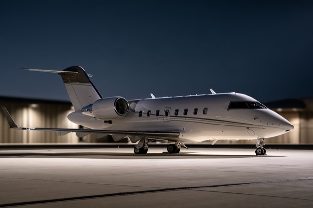 Representative Challenger 650 — not the actual aircraft