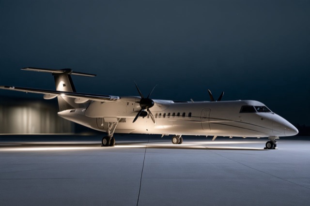 Representative Dash 8 — not the actual aircraft